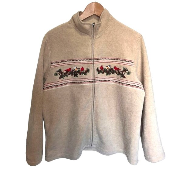 Croft & Barrow Womens Petite Size XL Jackets Green & Beige Embroidered (2-Pack) - Picture 3 of 12